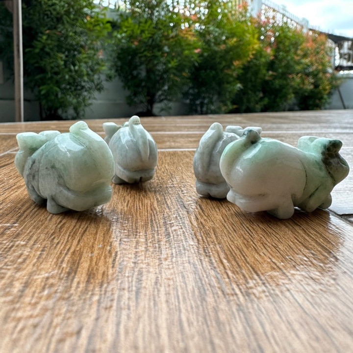 Burmese Jade Ganesha Mouse Figurine | Musika