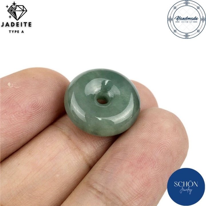 Echter burmesischer Jade-Anhänger: Glücksbringendes Amulett