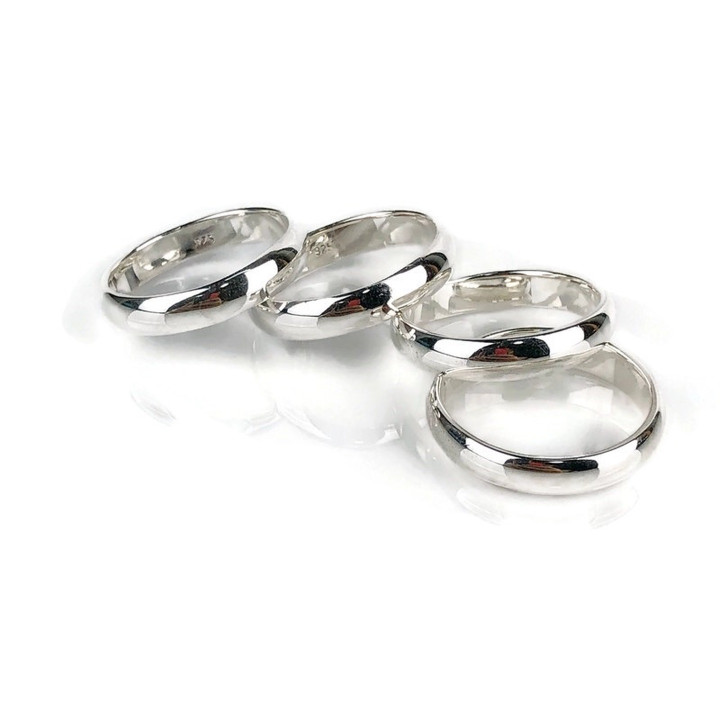 Sterling Silver Ring Set | Thick and Simple Design | Lifetime Guarantee