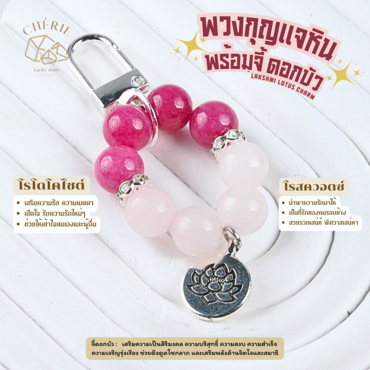 Lotus Flower Keychain - Elegant and Lucky Charm
