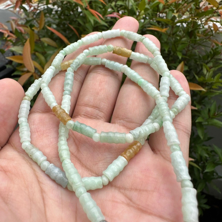 Echte burmesische Jade-Halskette | 61 cm (24 Zoll) – Klassisches Design