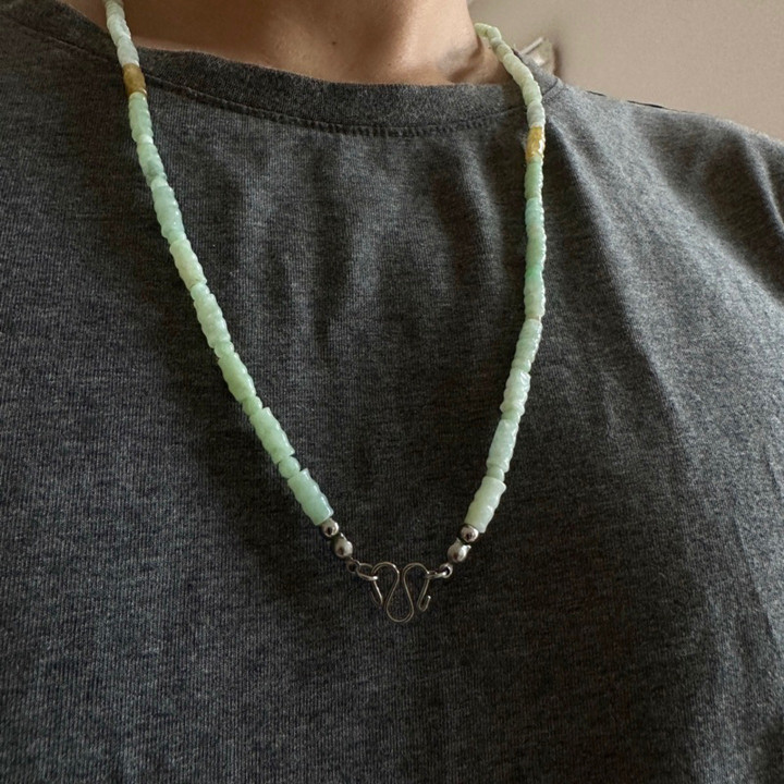 Echte burmesische Jade-Halskette | 61 cm (24 Zoll) – Klassisches Design