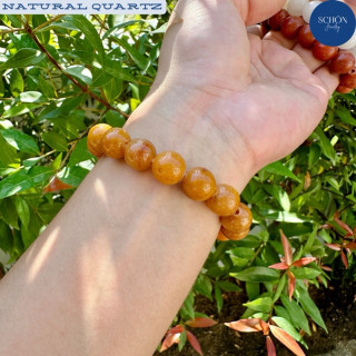 Genuine Burmese Jade Bracelet - Natural Quartz, 12mm