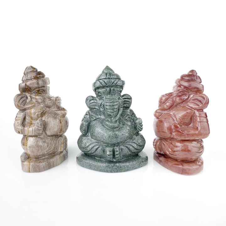Jade and Stone Ganesha Statues | Spiritual Healing and Protection