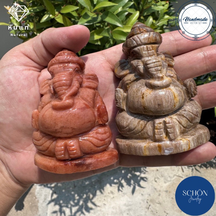 Jade and Stone Ganesha Statues | Spiritual Healing and Protection