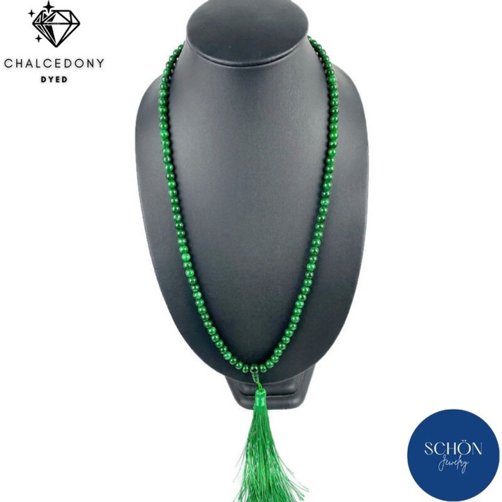 Imperial Jade Rosary - 108 Genuine Green Stone Beads