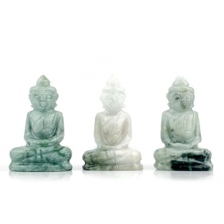 Burmese Jade Buddha Statue - Natural and Auspicious