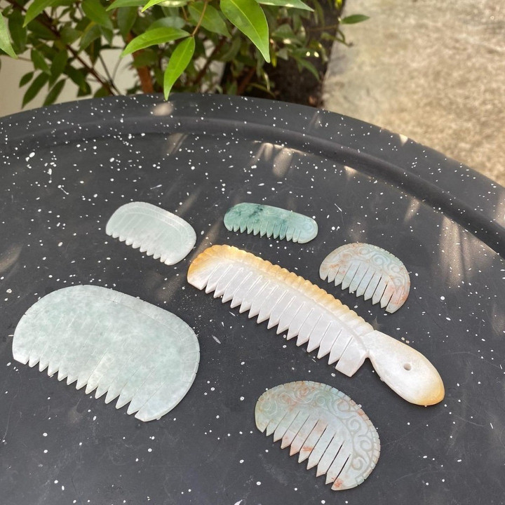 Genuine Jade Comb | Carved Jade for Hair and Harmony