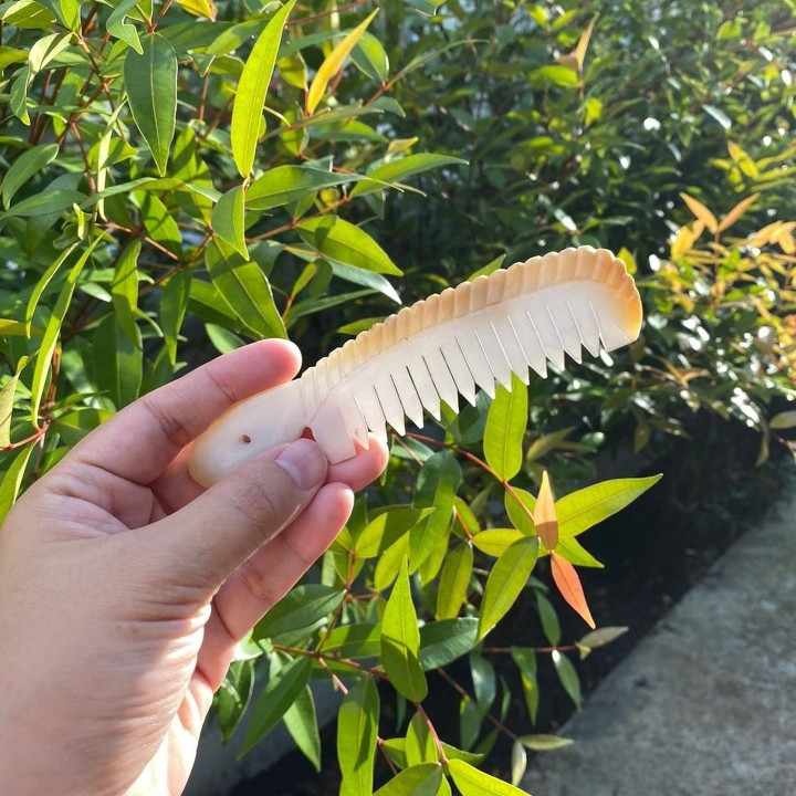 Genuine Jade Comb | Carved Jade for Hair and Harmony