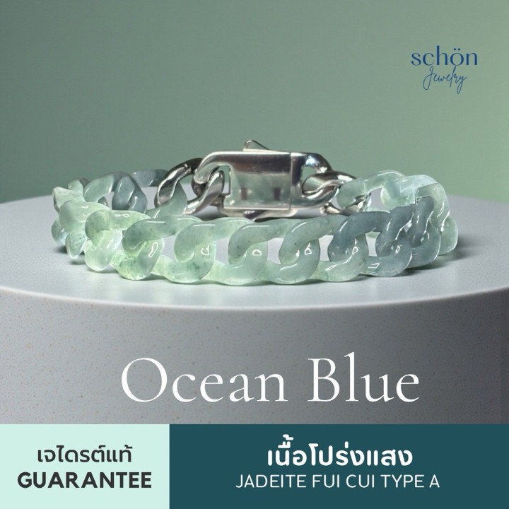 Bracelet en jade bleu véritable du Guatemala | Jade de qualité supérieure