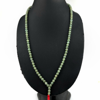 Green Jade Prayer Beads - Luscious Texture and Graduated Design