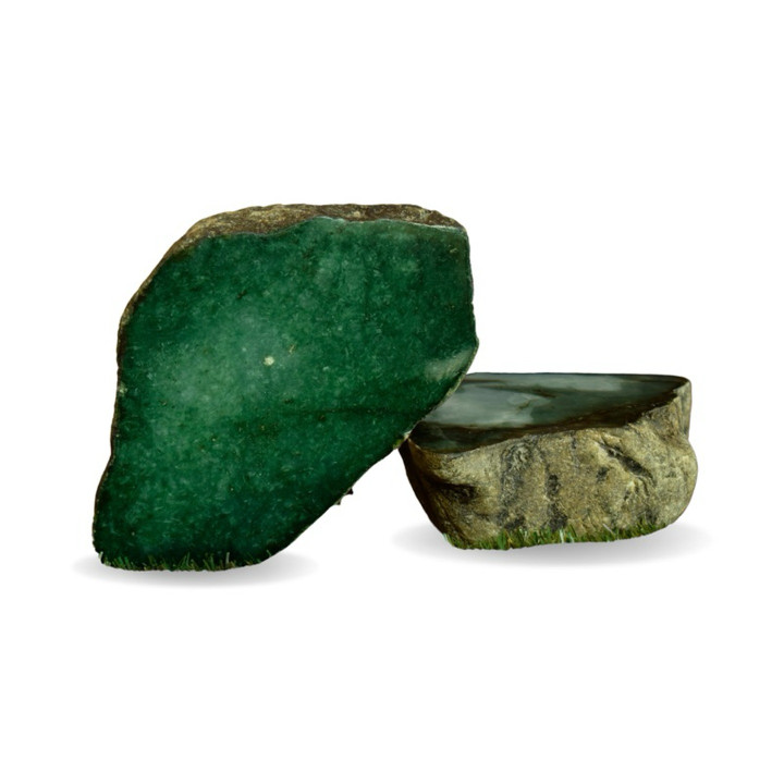 Genuine Raw Jade Chunks - Natural Display and Crafting Stones