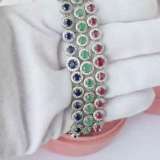 Genuine Ruby Bracelet | 925 Sterling Silver | Adjustable