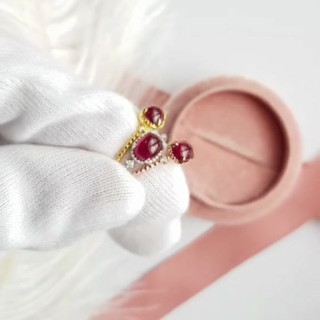 Genuine Ruby Ring in Sterling Silver - Rosen'marry