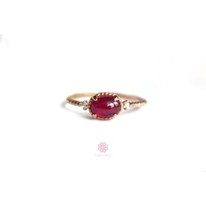 Genuine Ruby Ring in Sterling Silver - Rosen'marry