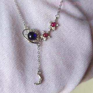 Sapphire and Ruby Pendant Necklace | 925 Silver, Gemstone Luck
