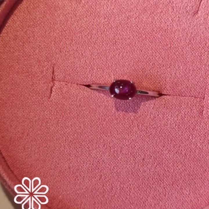 Bague en argent sterling sertie d'un rubis véritable | Good Fortune Jewelry RR011