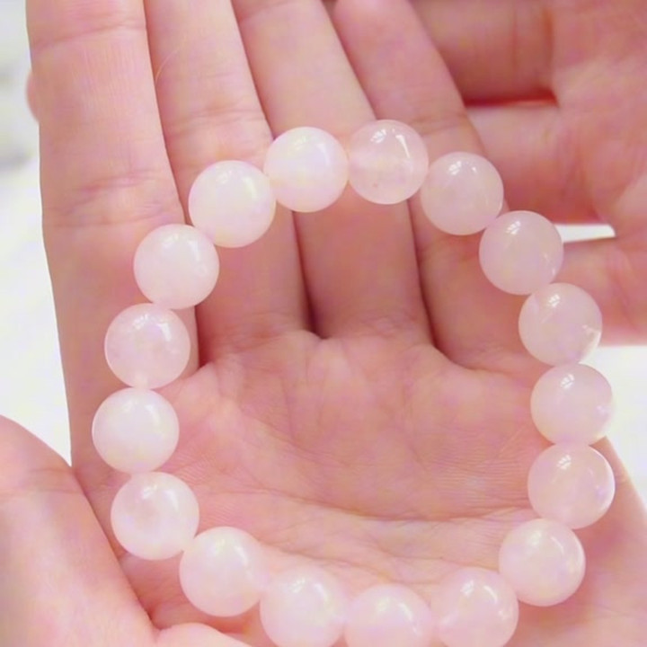 Bracelet tressé en quartz rose | Ajustable et porte-bonheur