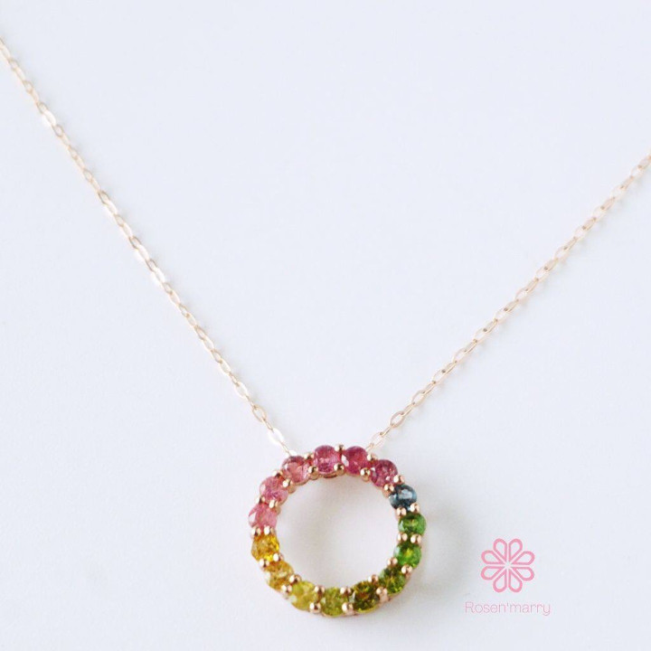 Collar de turmalina | Colgante de plata de ley 925 y caja de regalo