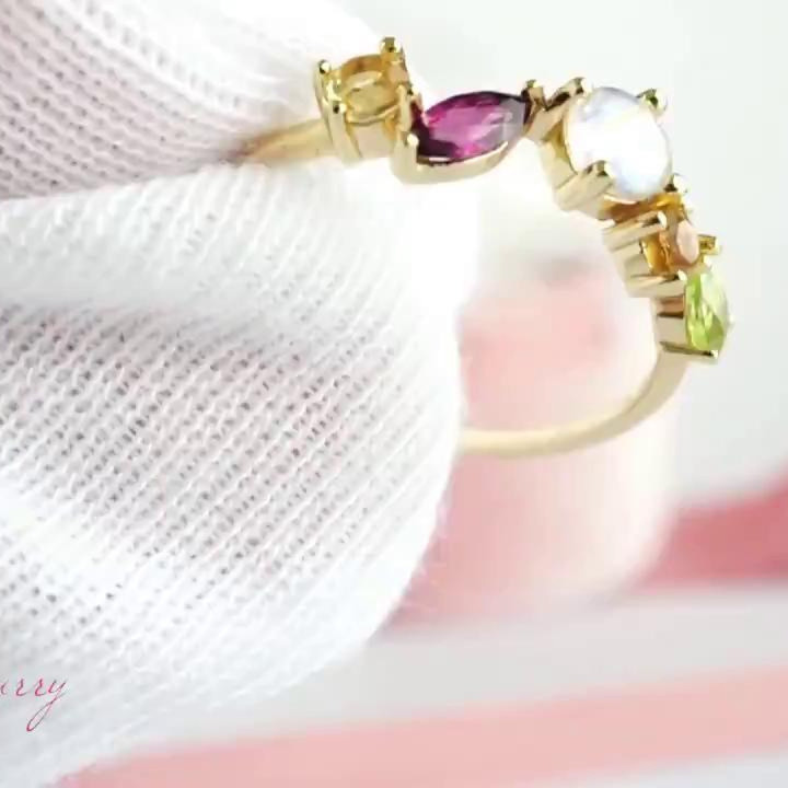 Bague en argent sterling et pierre précieuse - Romarin | RR056