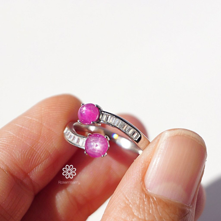 Genuine Ruby Ring | 925 Silver, Adjustable, 5mm Stone