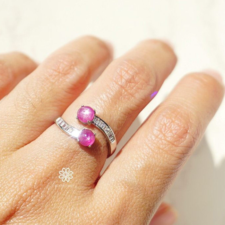 Genuine Ruby Ring | 925 Silver, Adjustable, 5mm Stone