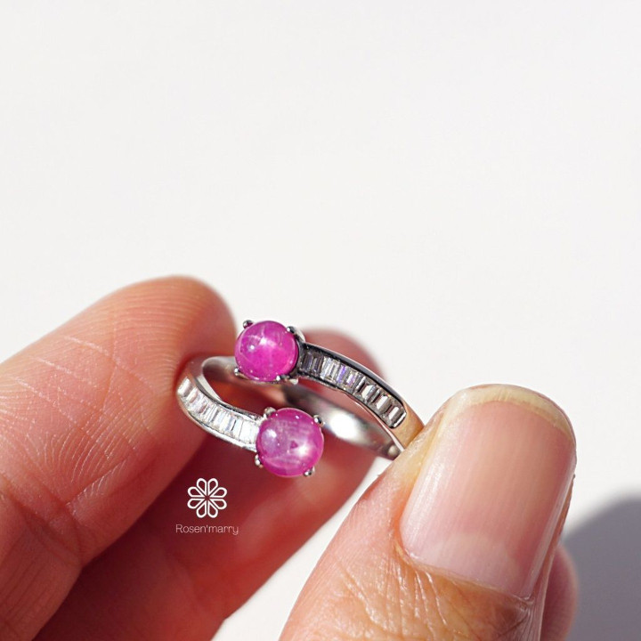 Genuine Ruby Ring | 925 Silver, Adjustable, 5mm Stone