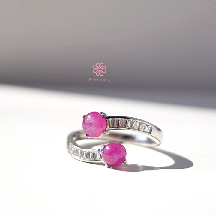 Genuine Ruby Ring | 925 Silver, Adjustable, 5mm Stone