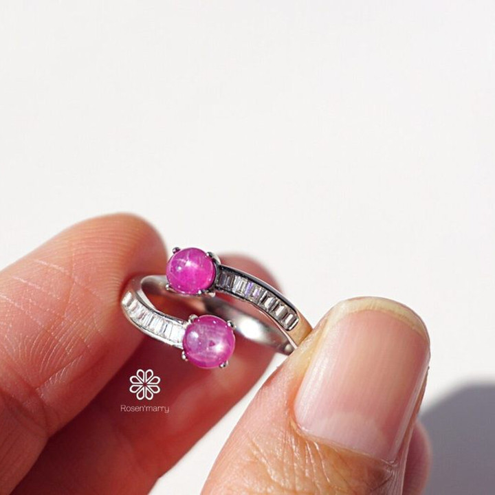 Genuine Ruby Ring | 925 Silver, Adjustable, 5mm Stone