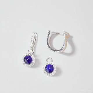 Genuine Sapphire Earrings in Sterling Silver - Rosen'marry