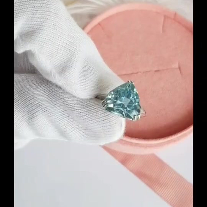 Bague en topaze véritable | Argent 925, pierre porte-bonheur