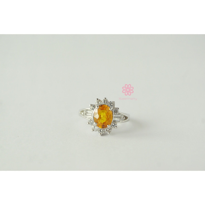 Bague en argent sterling sertie d'un saphir véritable | Rosen'marry RR117