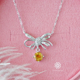 Citrine Necklace | Sterling Silver | Genuine Gemstone | Good Fortune