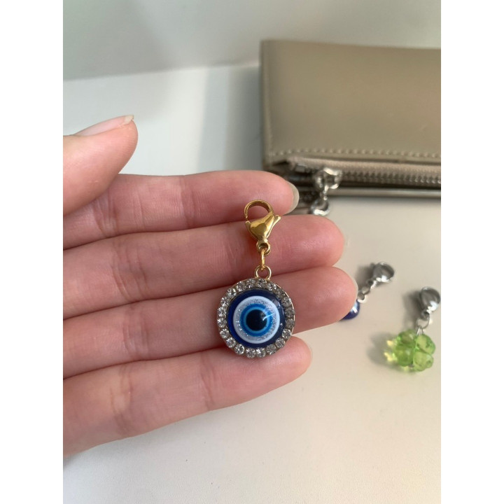 Handmade Evil Eye and Hamsa Charms for Bags and Keychains