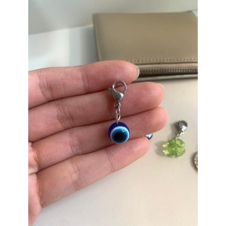Handmade Evil Eye and Hamsa Charms for Bags and Keychains