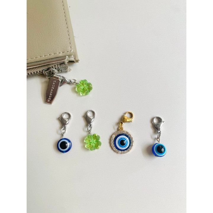 Handmade Evil Eye and Hamsa Charms for Bags and Keychains