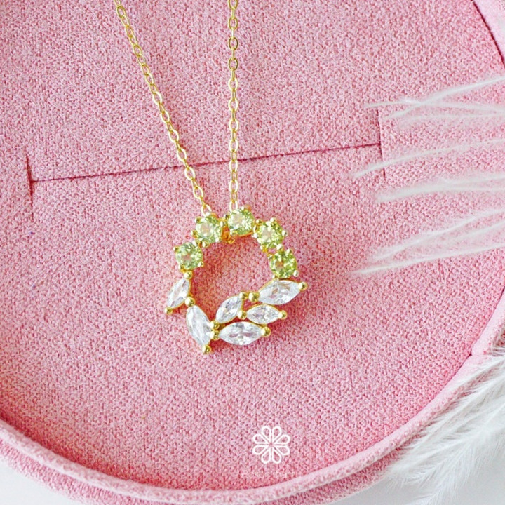 Genuine Peridot Necklace | Sterling Silver, Gold Plated