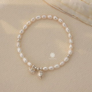 Genuine Pearl Bracelet | 925 Sterling Silver | ROSEN'MERRY