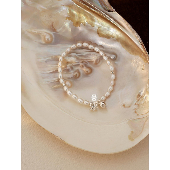 Echtes Perlenarmband | 925er Sterlingsilber | ROSEN'MERRY
