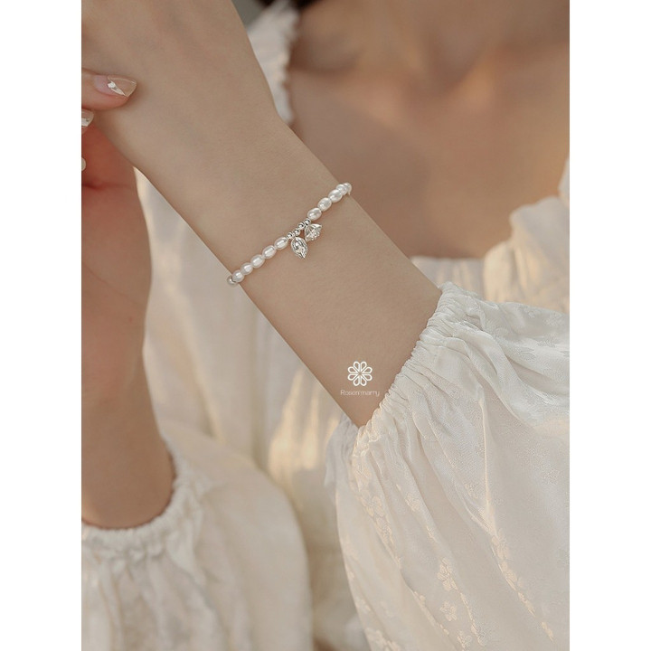 Echtes Perlenarmband | 925er Sterlingsilber | ROSEN'MERRY