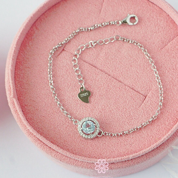 Sterling Silver Topaz Bracelet - Good Fortune Gemstone Gift