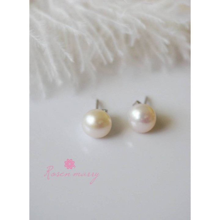 Freshwater Pearl Earrings | 925 Sterling Silver (6mm)
