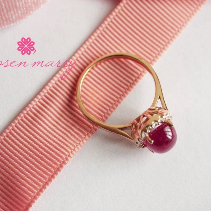 Genuine Ruby and Diamond Accent Ring in Sterling Silver