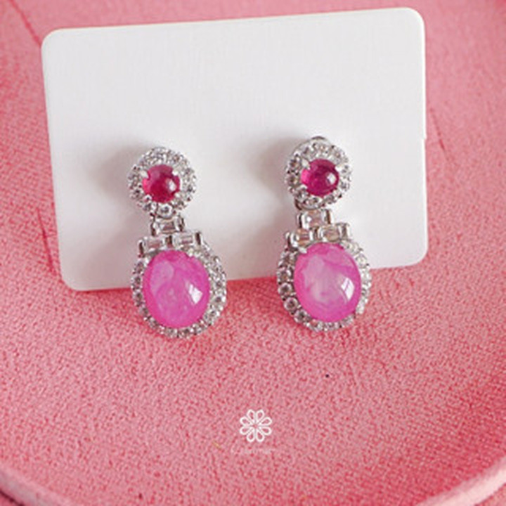 Pendientes de rubí y zafiro auténticos | Plata de ley 925 | Rosen'marry RE038