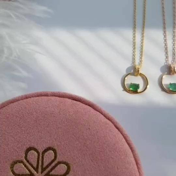 Colgante de esmeralda auténtica en plata de ley - Rosen'marry RN030
