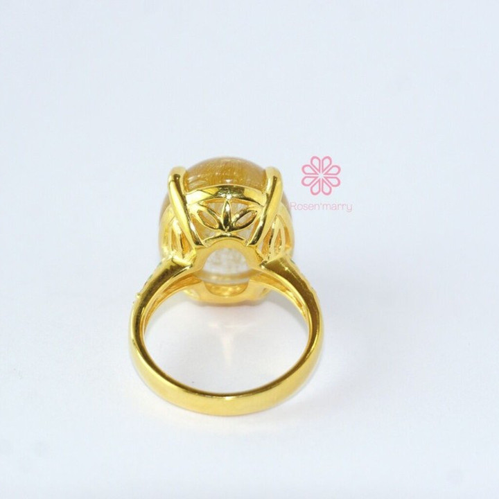 23 Karat vergoldeter Ring | Design: Imperial Silk | Größe 56