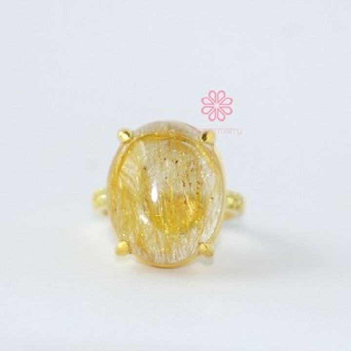 23 Karat vergoldeter Ring | Design: Imperial Silk | Größe 56