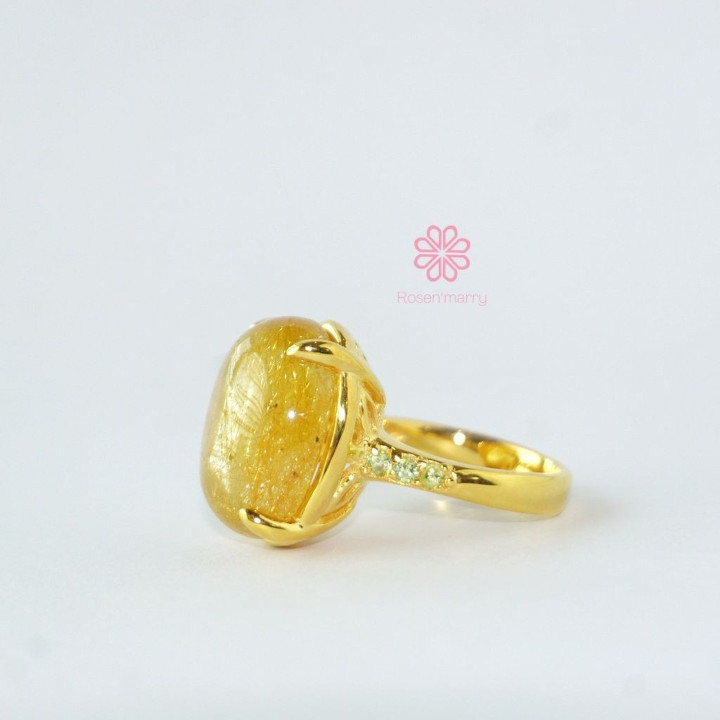 23 Karat vergoldeter Ring | Design: Imperial Silk | Größe 56