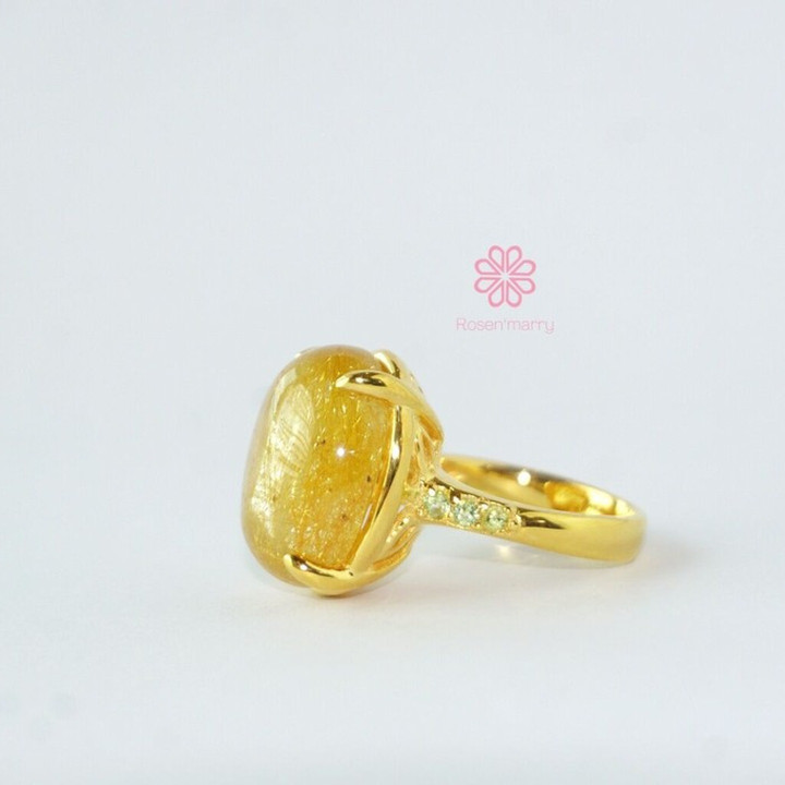 23 Karat vergoldeter Ring | Design: Imperial Silk | Größe 56