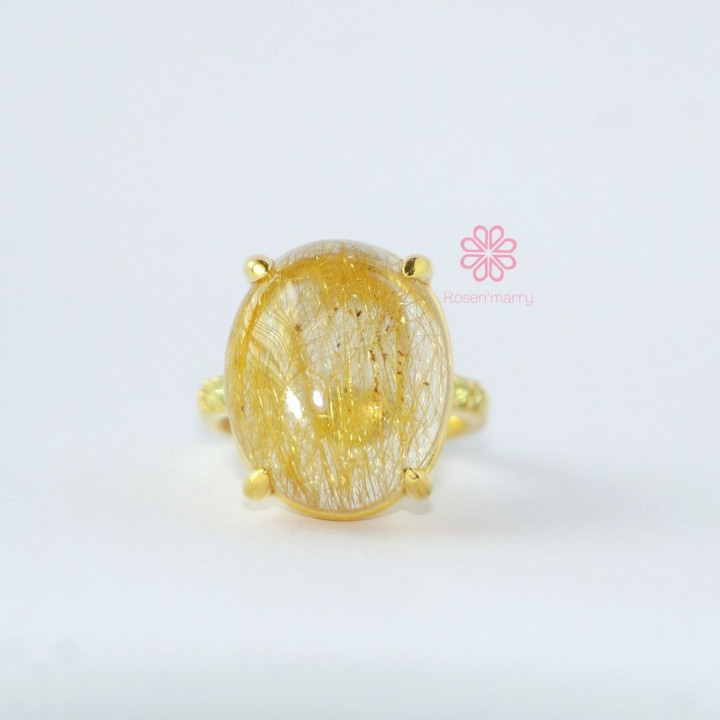 23 Karat vergoldeter Ring | Design: Imperial Silk | Größe 56